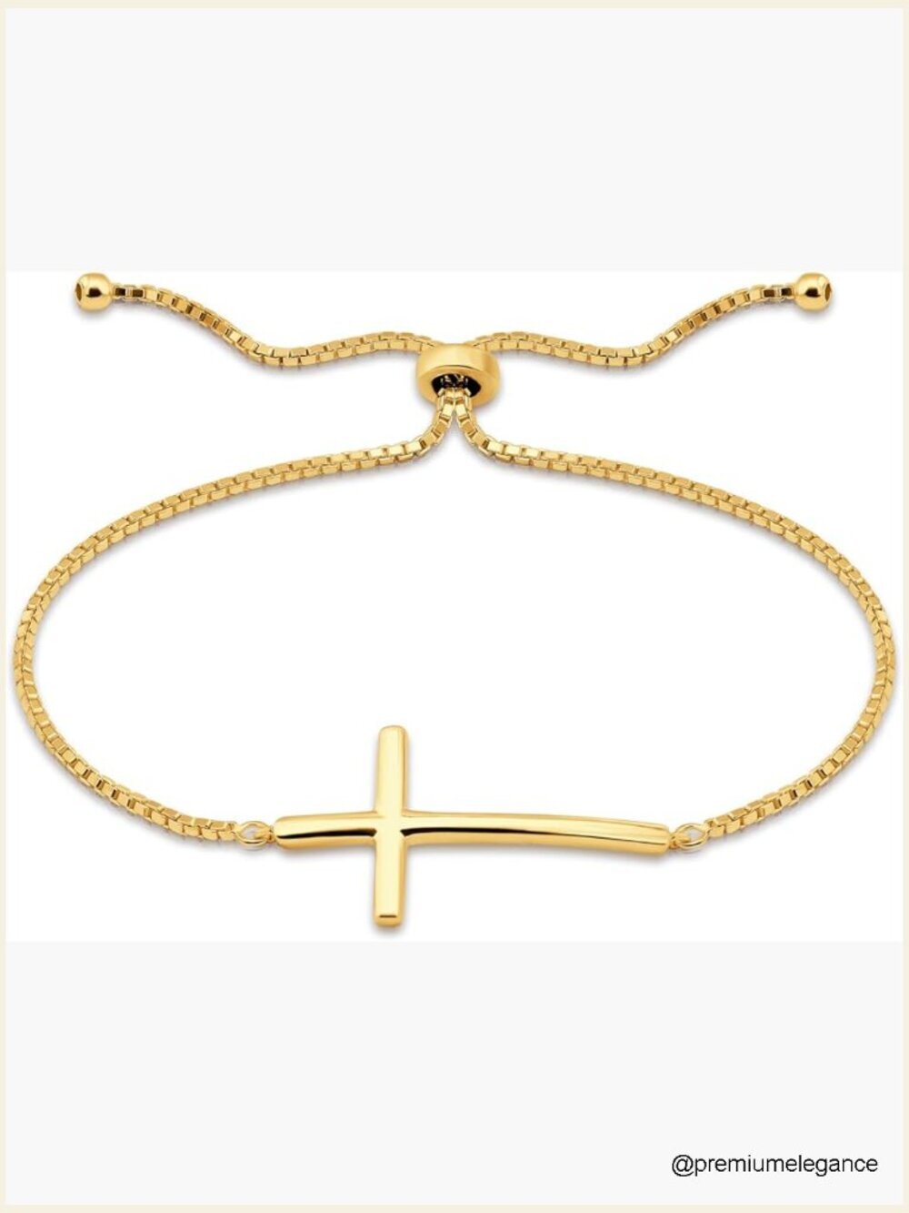 925 Sterling Silver Cross Bracelet Link Adjustable Religious Unisex